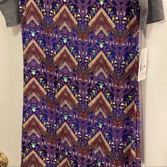 LulaRoe Girls Julie tribal print dress size medium - Picture 6 of 6